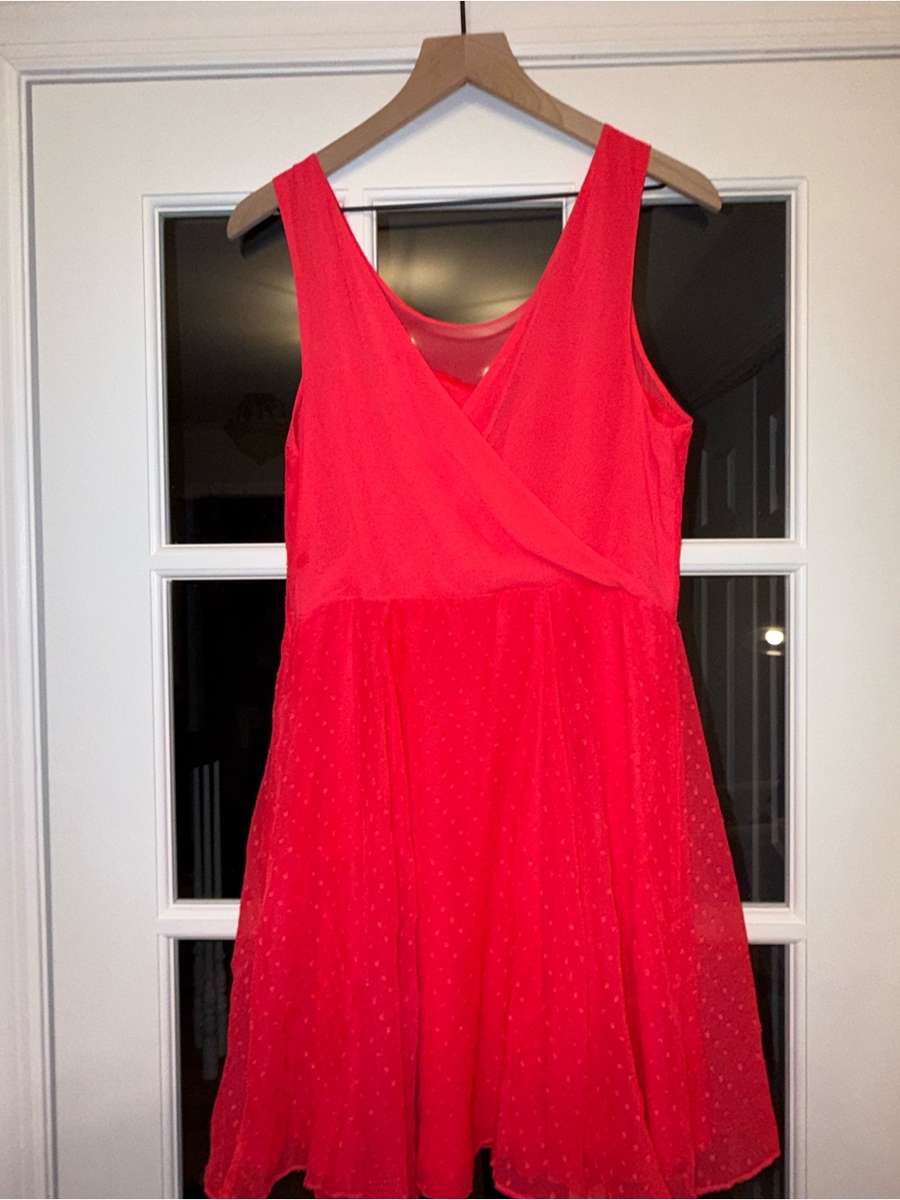 Pink Sleeveless V-Neck Chiffon Party Dress
